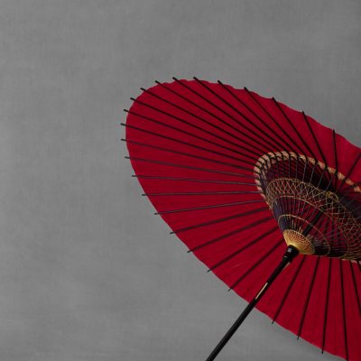 isolated-red-japanese-umbrella